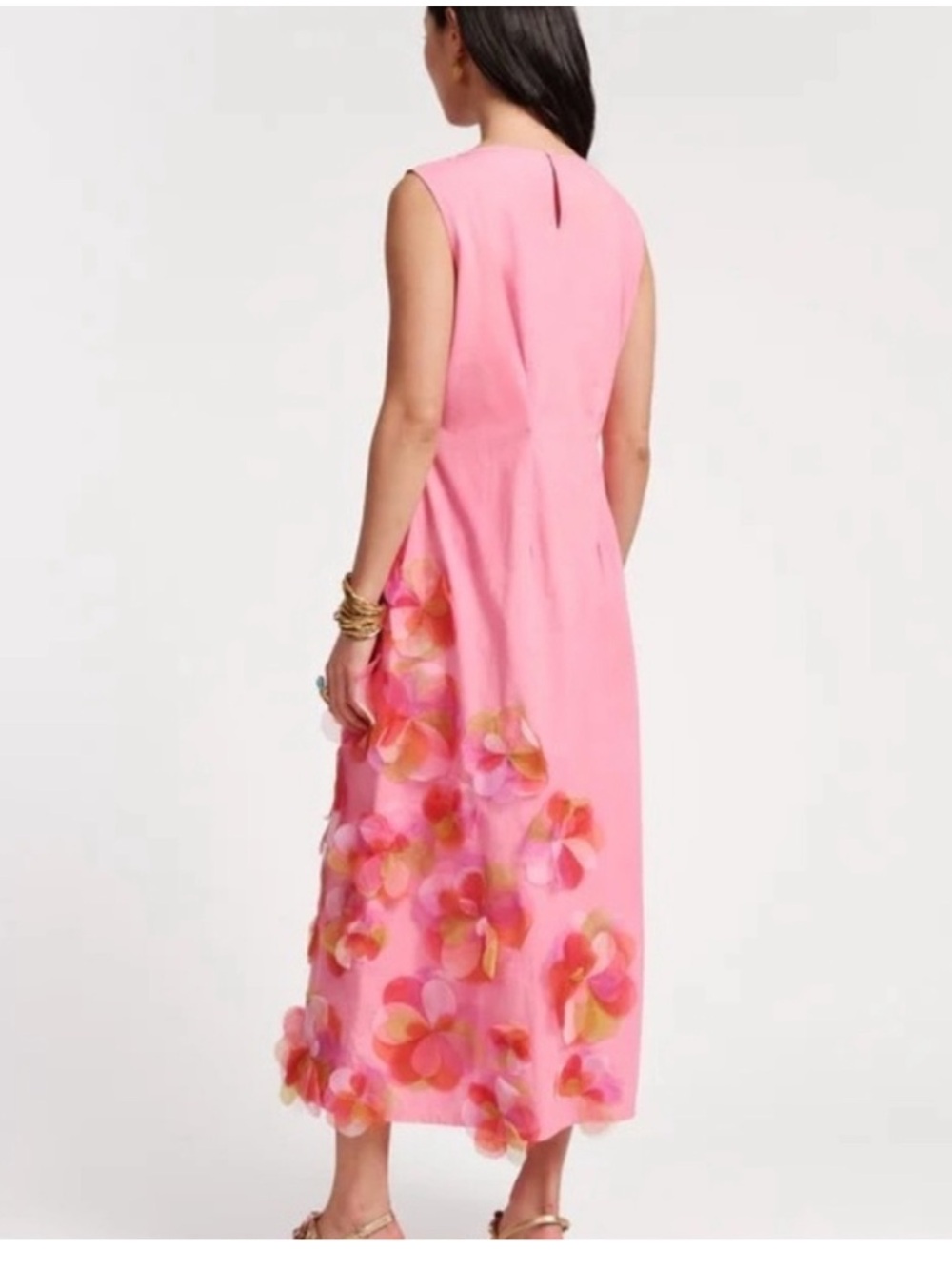 NWT Frances Valentine Origami Dress With Organza Flowers - Picture 2 of 8